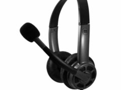 Casti audio On-Ear cu fir Maxell HS-HMIC, USB, microfon, control volum, negru